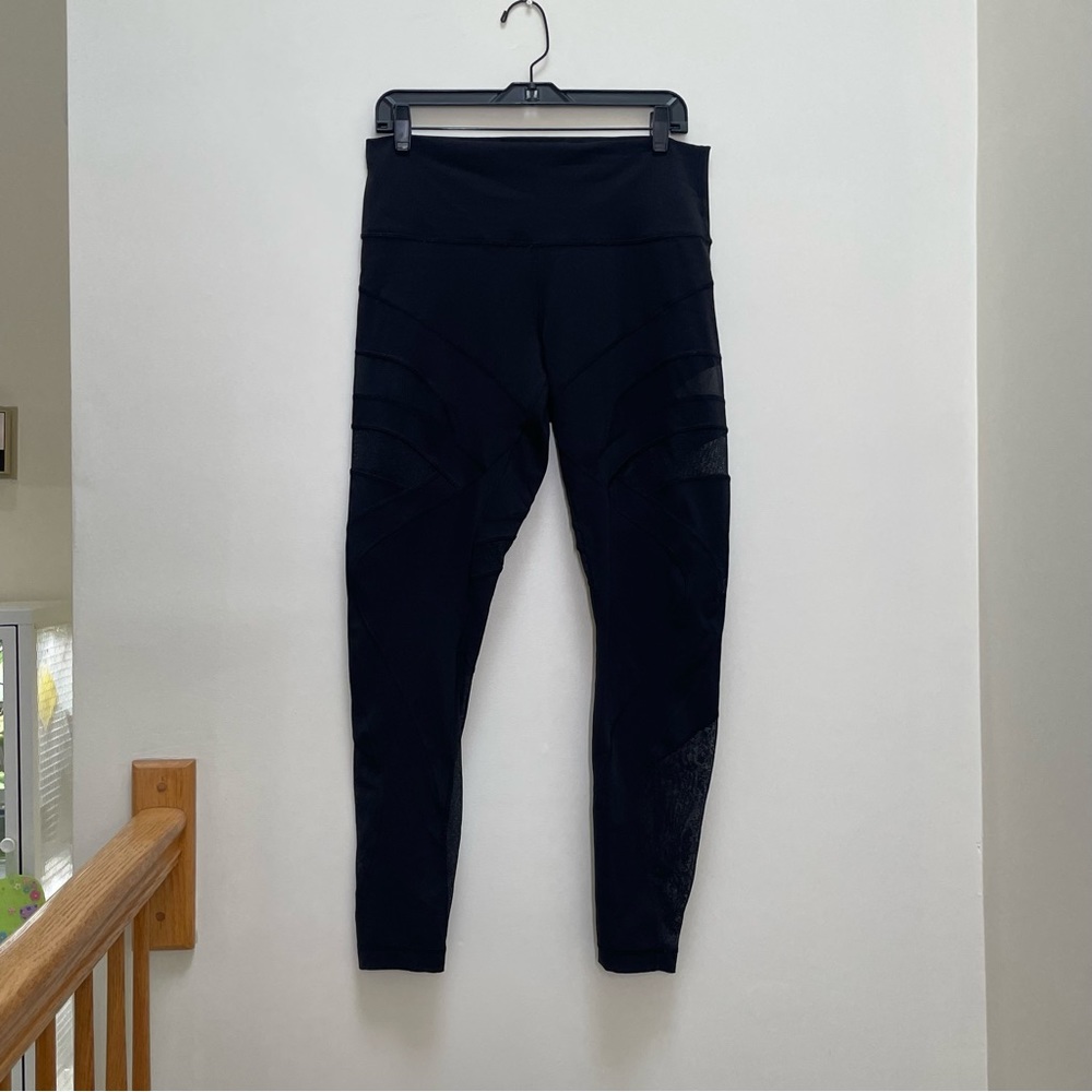 { lululemon Leggings } Wunder Under High Rise Tight 28” Black Mesh